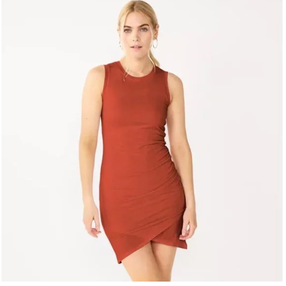 Nine West French Terry Tulip-Hem Sheath Dress